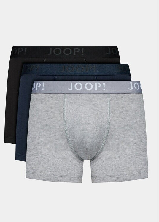 Joop! 3-Pack of Fine Cotton Stretch Boxers black/navy/grey melange