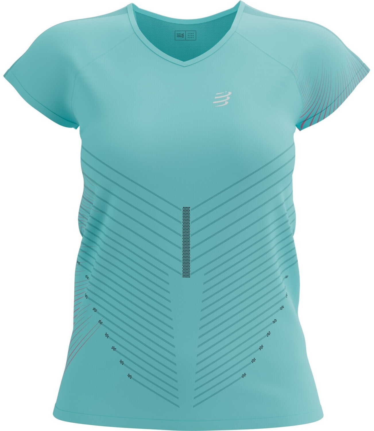 Compressport Performance short sleeves T-Shirt Women (763010251) aqua/hot pink