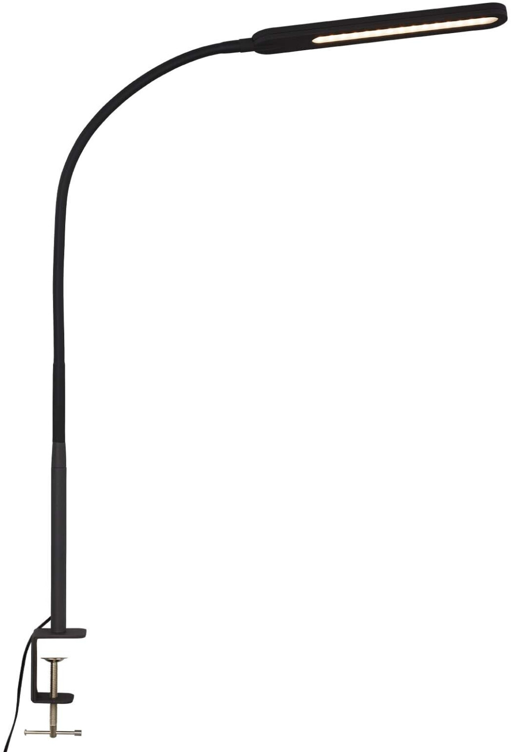 Moderne Klemmleuchte schwarz dimmbar inkl. LED - Kiril