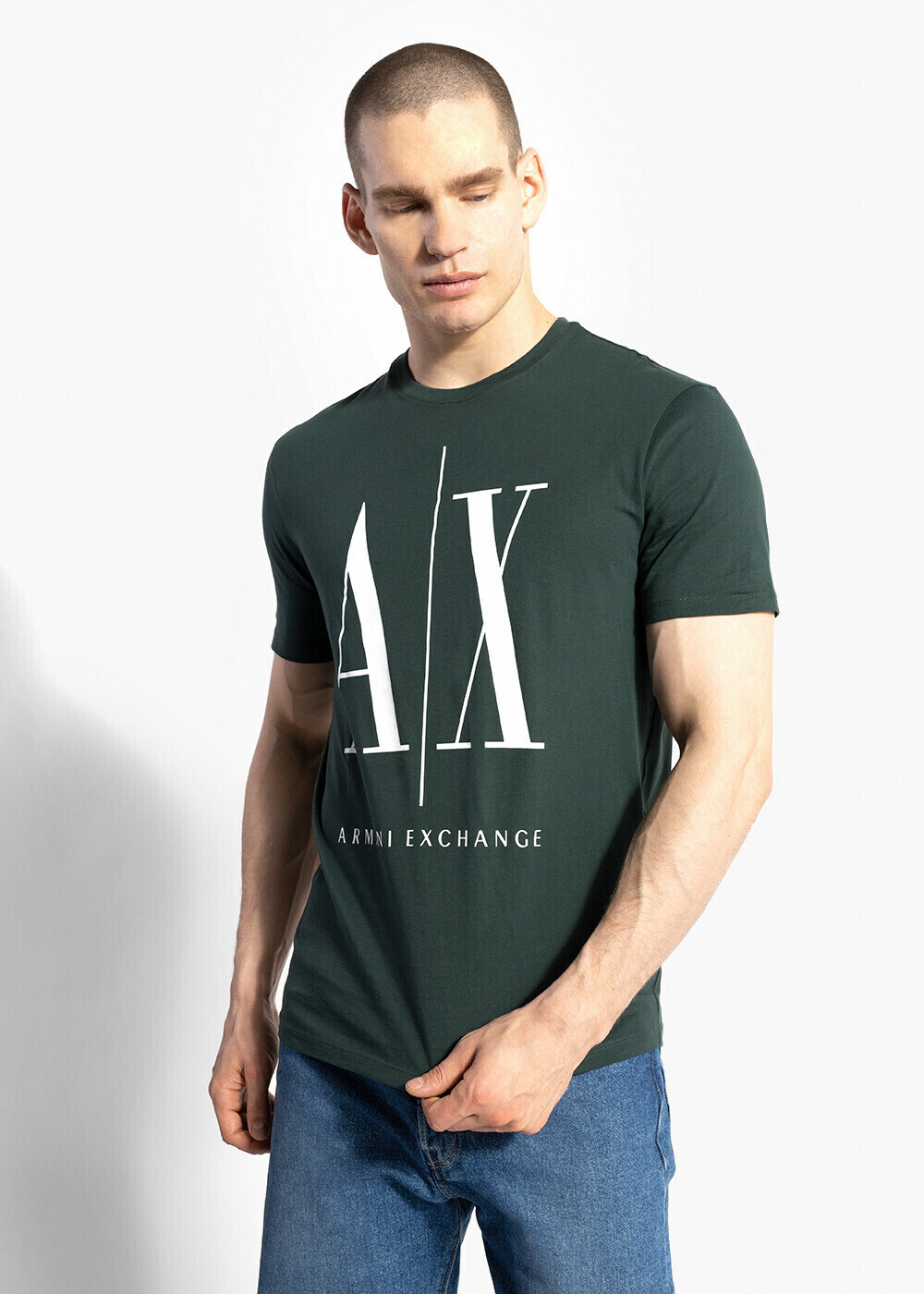 Armani exchange on sale green t shirt