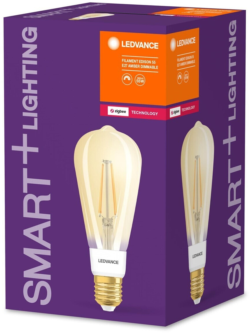 LEDVANCE SMART+ edison 55W/824 klar filament guld E27 Zigbee