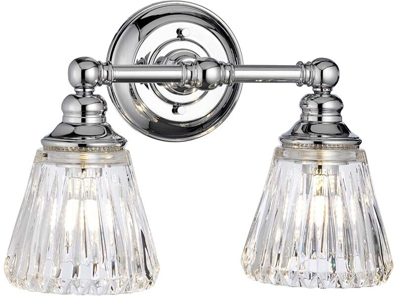 Kingston Brass KS1281AL Heritage Waschtisch-Armatur – Wandmontage, Poliertes Chrom, 2 Griffe, Tropffreie Keramikkartusche