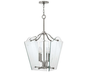 Elstead Lighting Wingate Hängeleuchte E14 4-fach 71cm Poliertes antikes Nickel Pendelleuchte
