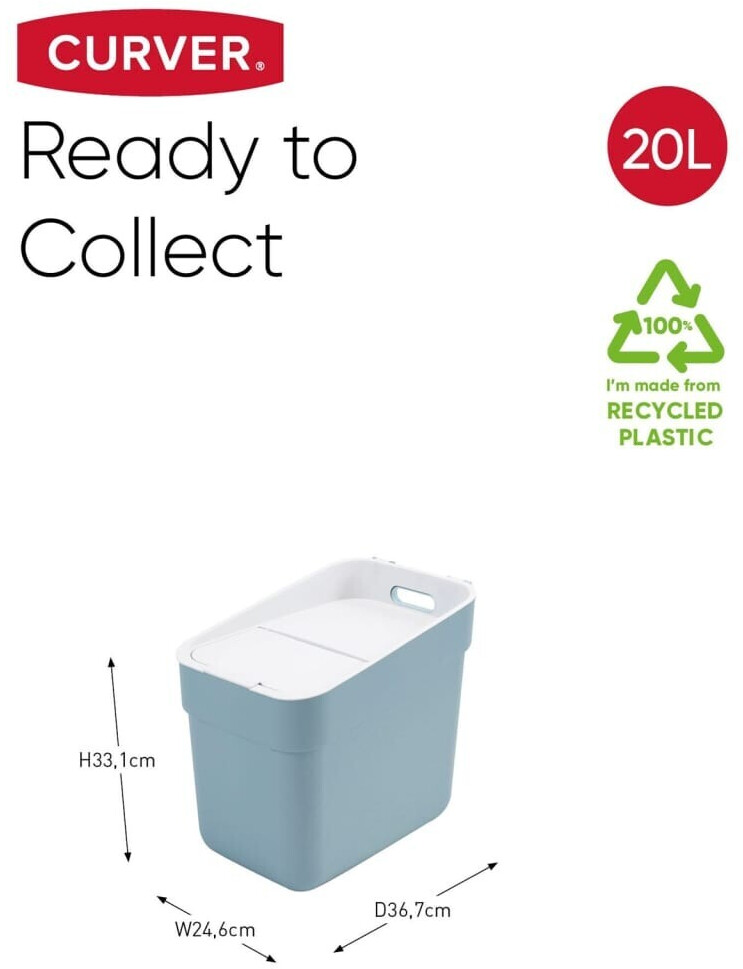Photos - Waste Bin Curver Ready to Collect 20 L Blue 