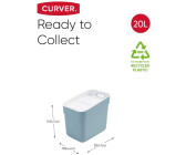 Curver poubelle ready to collect 30 l gris foncé CURVER Pas Cher 