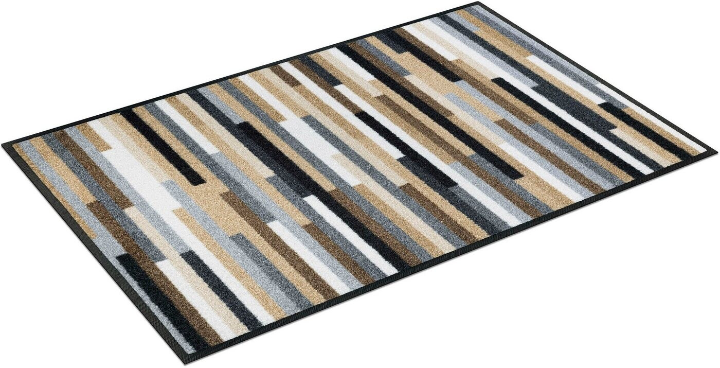 Wash+Dry Schmutzfangmatte Mikado Stripes nature 50 x 75 cm schwarz/ grau/  braun/ beige ab 35,99 € | Preisvergleich bei