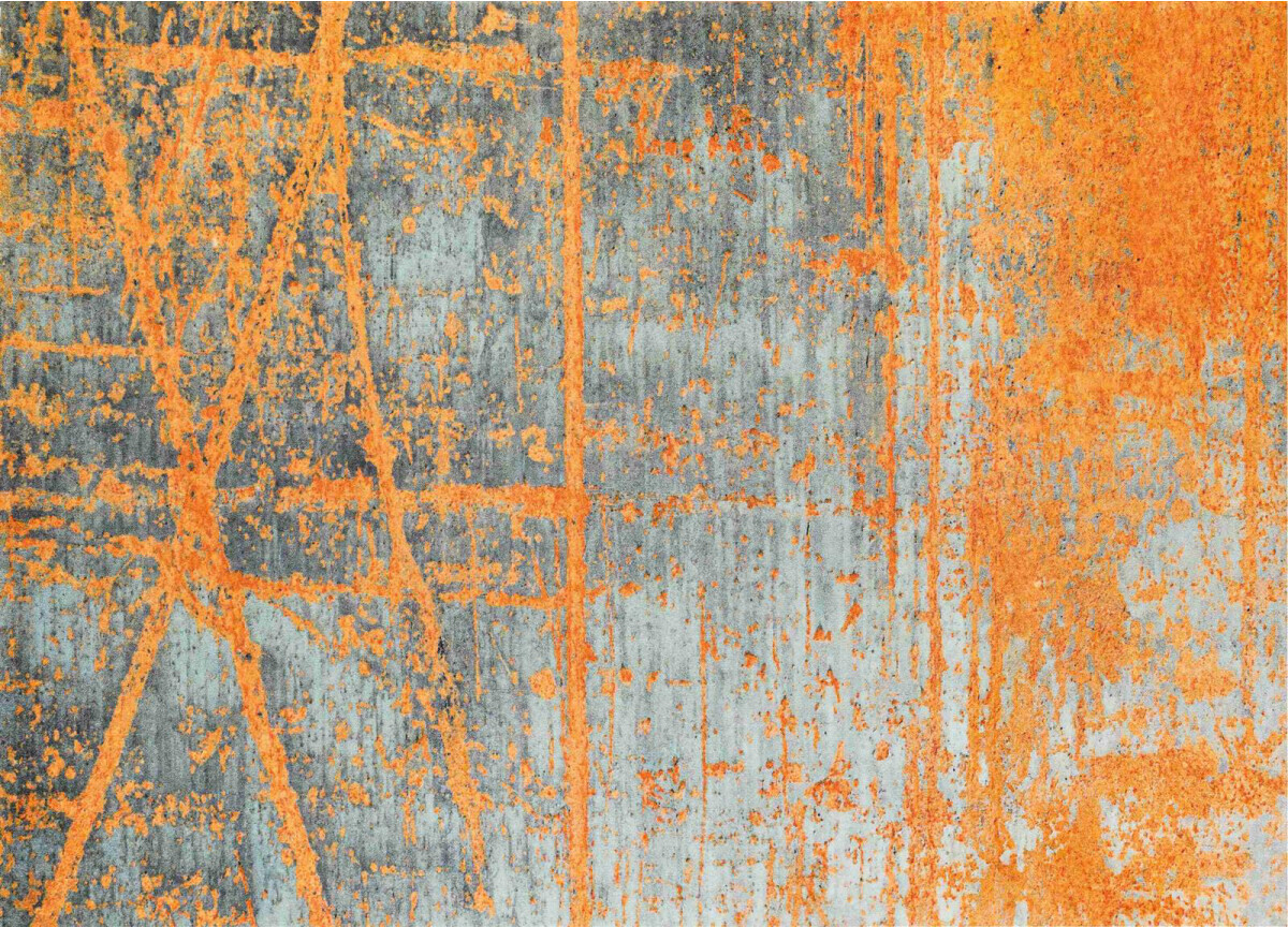 Wash+Dry Dirt control mat Rustic 170 x 240 cm grey/orange