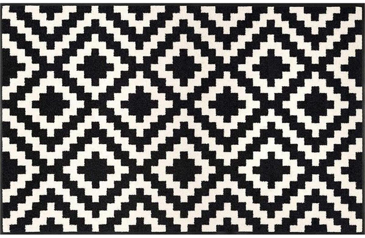 Wash+Dry Kalmar dirt control mat 75 x 120 cm black/ white