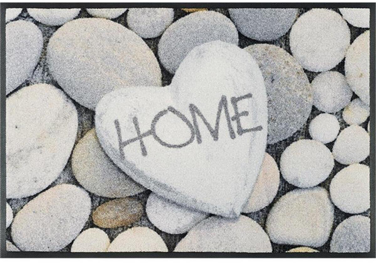 Wash+Dry Entrance mat Pebble Stones 60 x 85 cm grey/ white