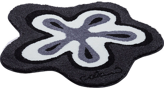 Colani Bath mat gray round: 100 cm Ø