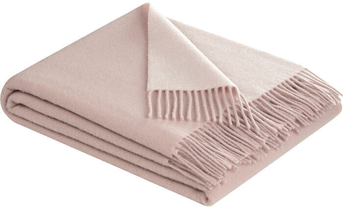 Biederlack New wool/cashmere throw rose 130x170 cm