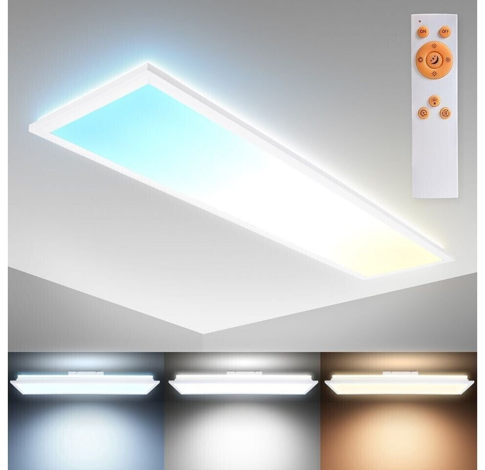 B.K.Licht LED ab € | flach dimmbar Wohnzimmer Panel Deckenleuchte indirektes 34,99 24W Licht weiß CCT Preisvergleich bei