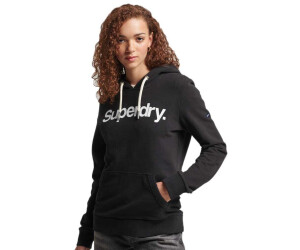 Ladies black superdry hoodie outlet