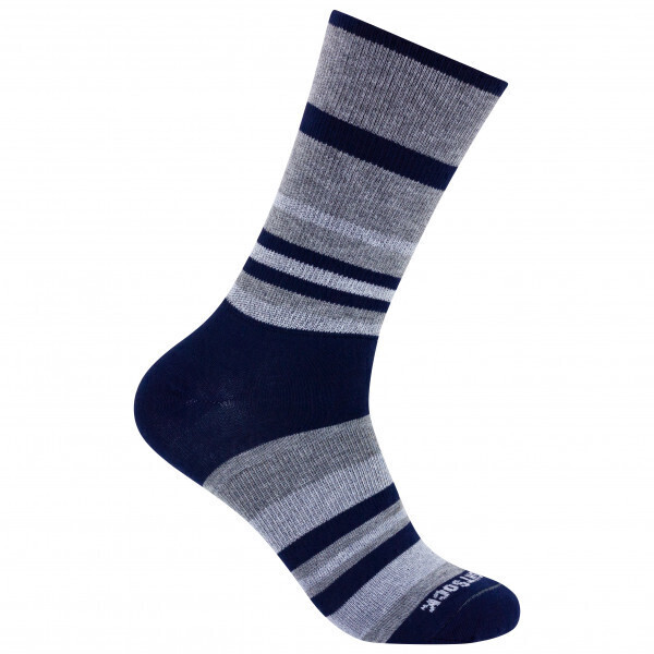 Wrightsock Eco Explore Crew dark blue stripes