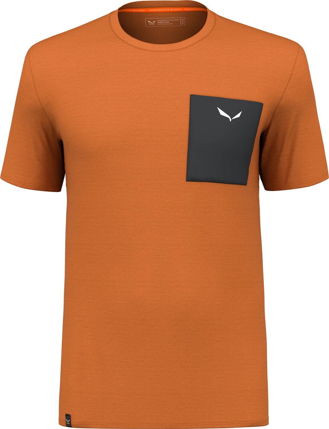 Salewa Pure Logo Pocket Merino T-Shirt autumnal melange