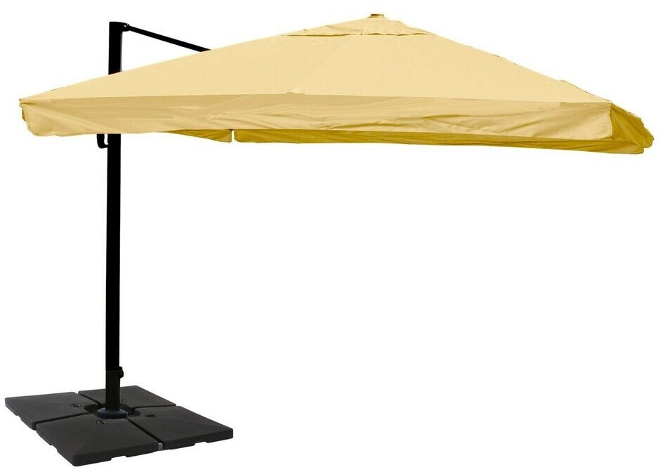 MCW GastronomieAmpelschirm 3,5x3,5m (Ø4,95m) Polyester/Alu 25kg Flap