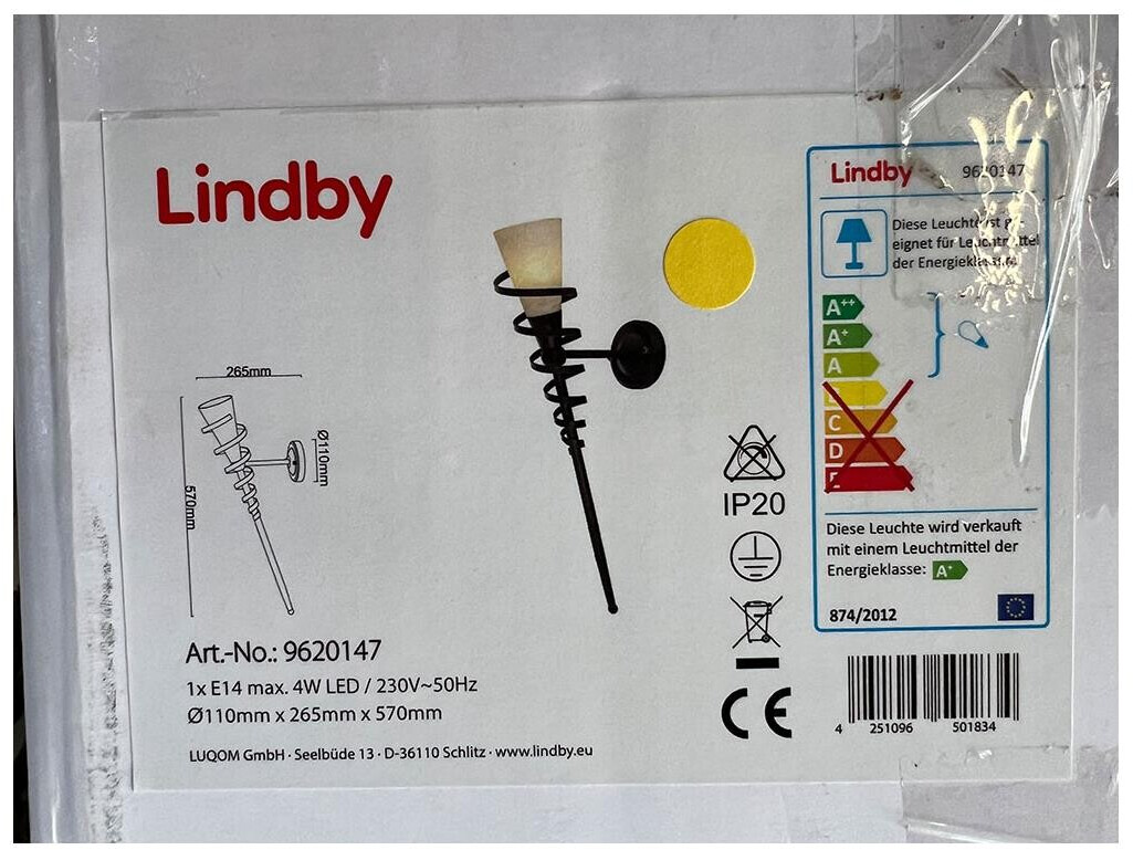 Lindby Wall light TJARK 1xE14/4W/230V