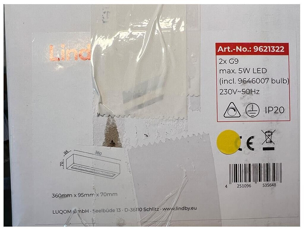 Lindby LED wall light ARYA 2xG9/3W/230V