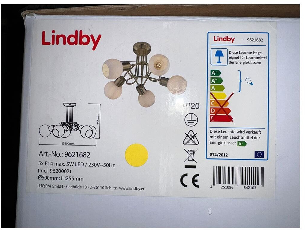 Lindby Ceiling light on bar ELAINA 5xE14/5W/230V