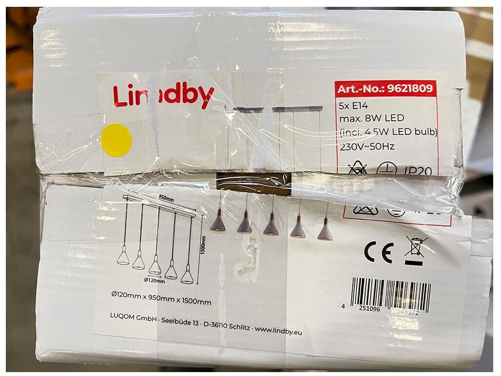 Lindby Suspension lamp on cord ARINA 5xE14/4.5W/230V