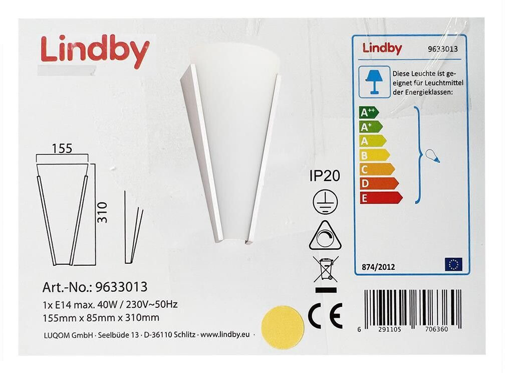 Lindby Wall light MAGNUS 1xE14/40W/230V