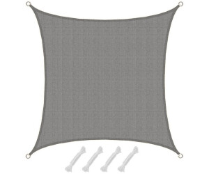 Amanka UV Sonnensegel 3x3 HDPE Quadratisch Grau ab 34,55
