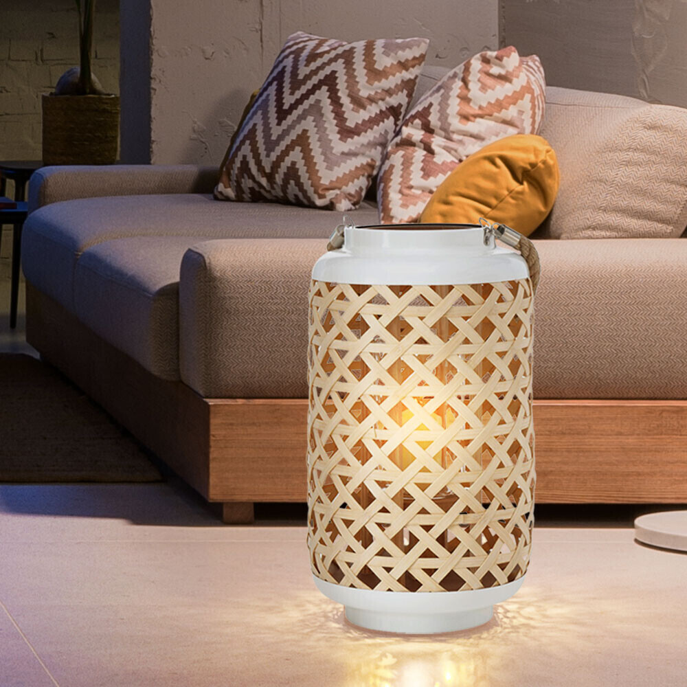 HÖVISK Bambus Laterne - Handgefertigt Für Blockkerzen, 29cm