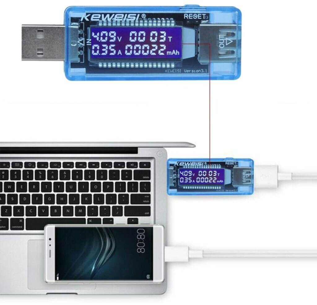 LCD-Micro-USB-Ladegerät Batteriekapazität Spannungsstromprüfer