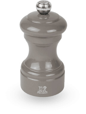 Peugeot Moulin à sel manuel en bois laqué gris taupe 10 cm