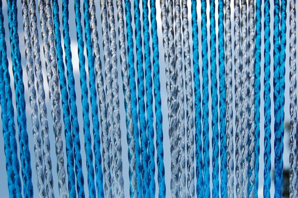 La Tenda RIMINI 3 strip curtain blue 100 x 230 cm