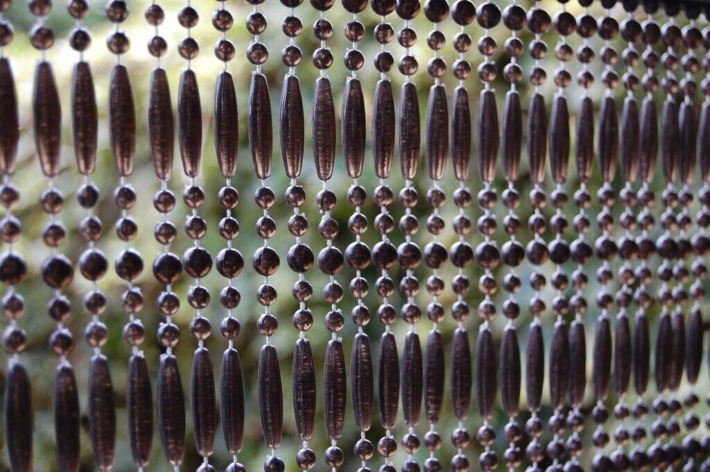 La Tenda CASA FREJUS 1 beaded curtain brown 120 x 230 cm