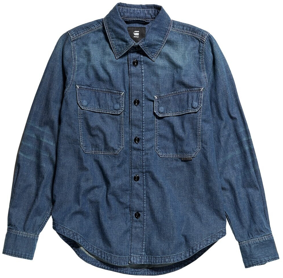 G-Star Flap Pocket Ev Shirt (D22930-D306) antique faded scuba blue