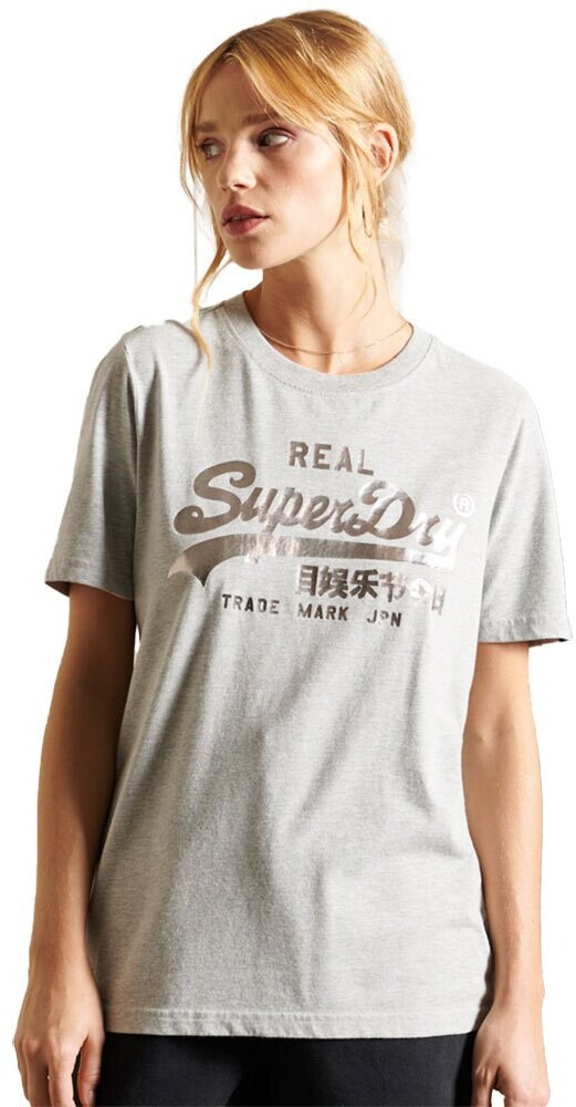 Superdry Vintage Logo Boho Sparkle T-Shirt (W1010731A) grey