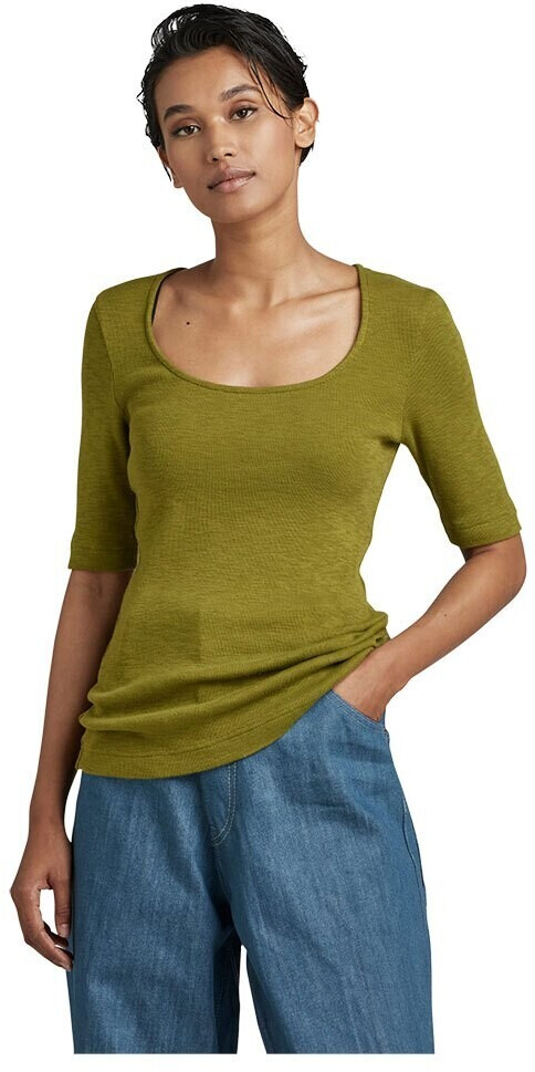G-Star Deep Scoop Sleeve T-Shirt (D23134-D263) green
