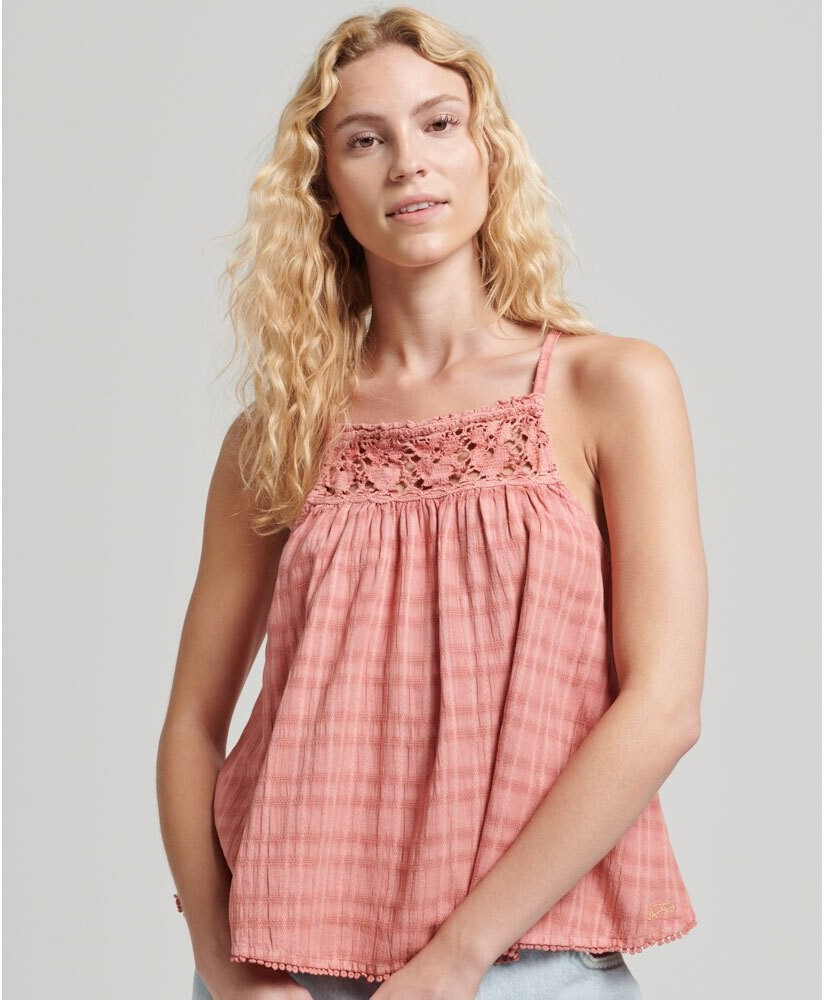 Superdry Vintage Halter Cami Top (W6011552A) pink