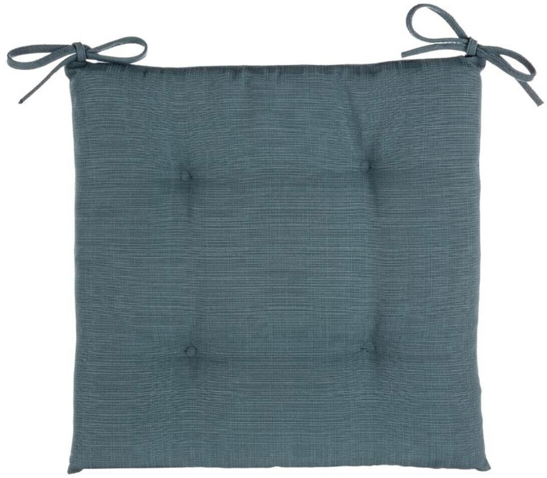 Hespéride Galette de chaise carrée Korai 40 cm bleu orage