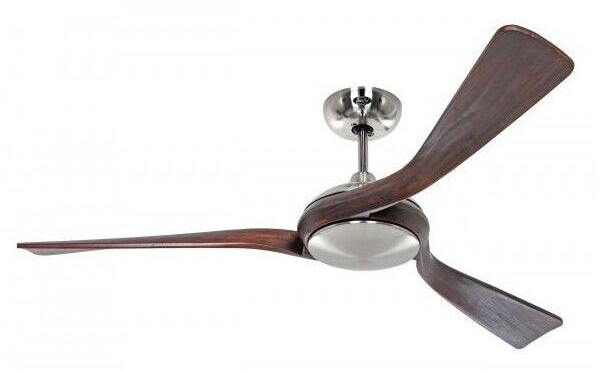 CasaFan Interior 142cm Chromé Noyer