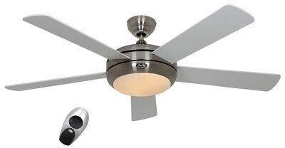 CasaFan Titanium 132cm Chrome Blanc