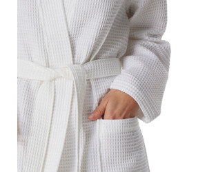 Schiesser Damen Bademantel Piqué weiß Preisvergleich | Kimono 42,17 ab € Waffel bei