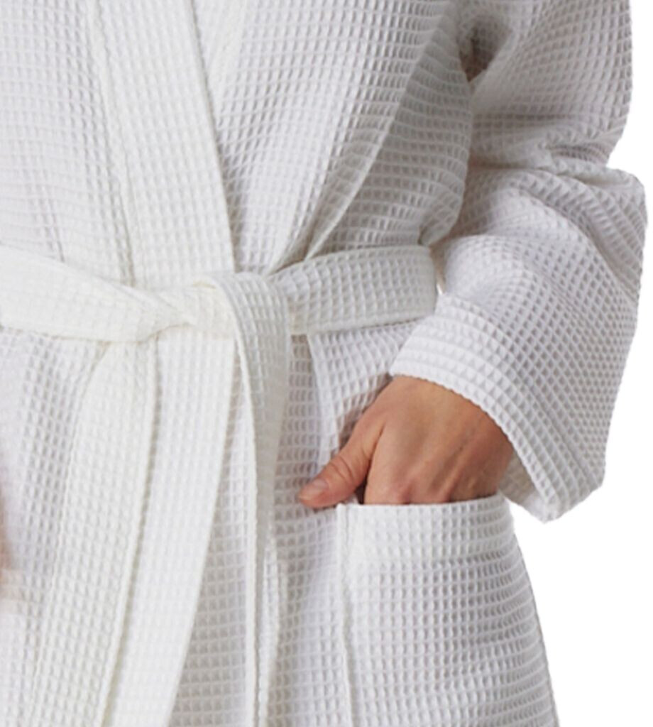 Schiesser Piqué Kimono Waffel ab bei 42,17 Preisvergleich | € Damen Bademantel weiß