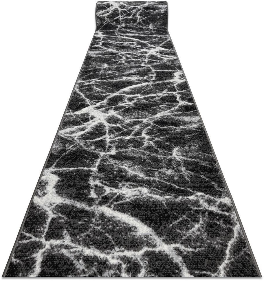 BestenTeppicheDe BCF MORAD Marmur Marble 120x960 cm anthracite/black