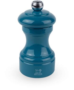 Peugeot Moulin à poivre manuel en bois laqué bleu pacifique 10 cm