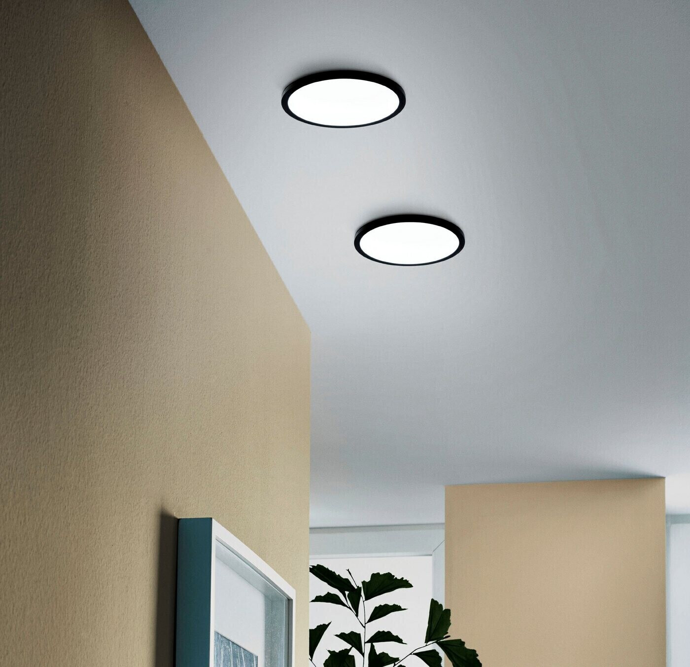 Eglo FUEVA FLEX LED Einbauleuchte schwarz, weiß 2800lm 4000K 22,5cm ab  30,38 € | Preisvergleich bei | Deckenlampen