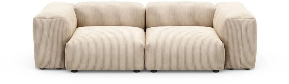 vetsak Small 2-Seater Sofa Cord Velours 231x60x115 cm