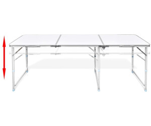 Table de camping pliante 180 cm blanche
