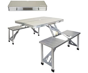TecTake Table de camping pliable en alu (70 x 70 x 70 cm) au meilleur prix  sur