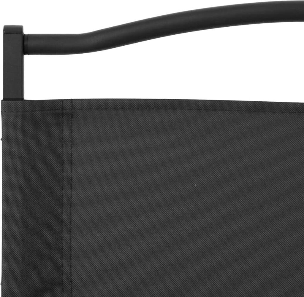 vidaXL Chaise de camping noir (2 pcs)