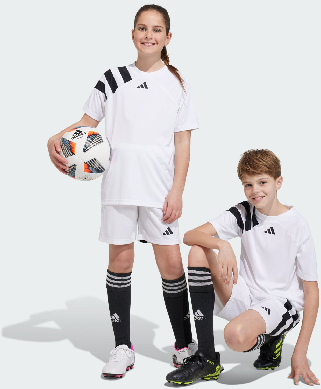 Photos - Football Kit Adidas Fortore 23 Shirt Youth  white/black (IK5742)