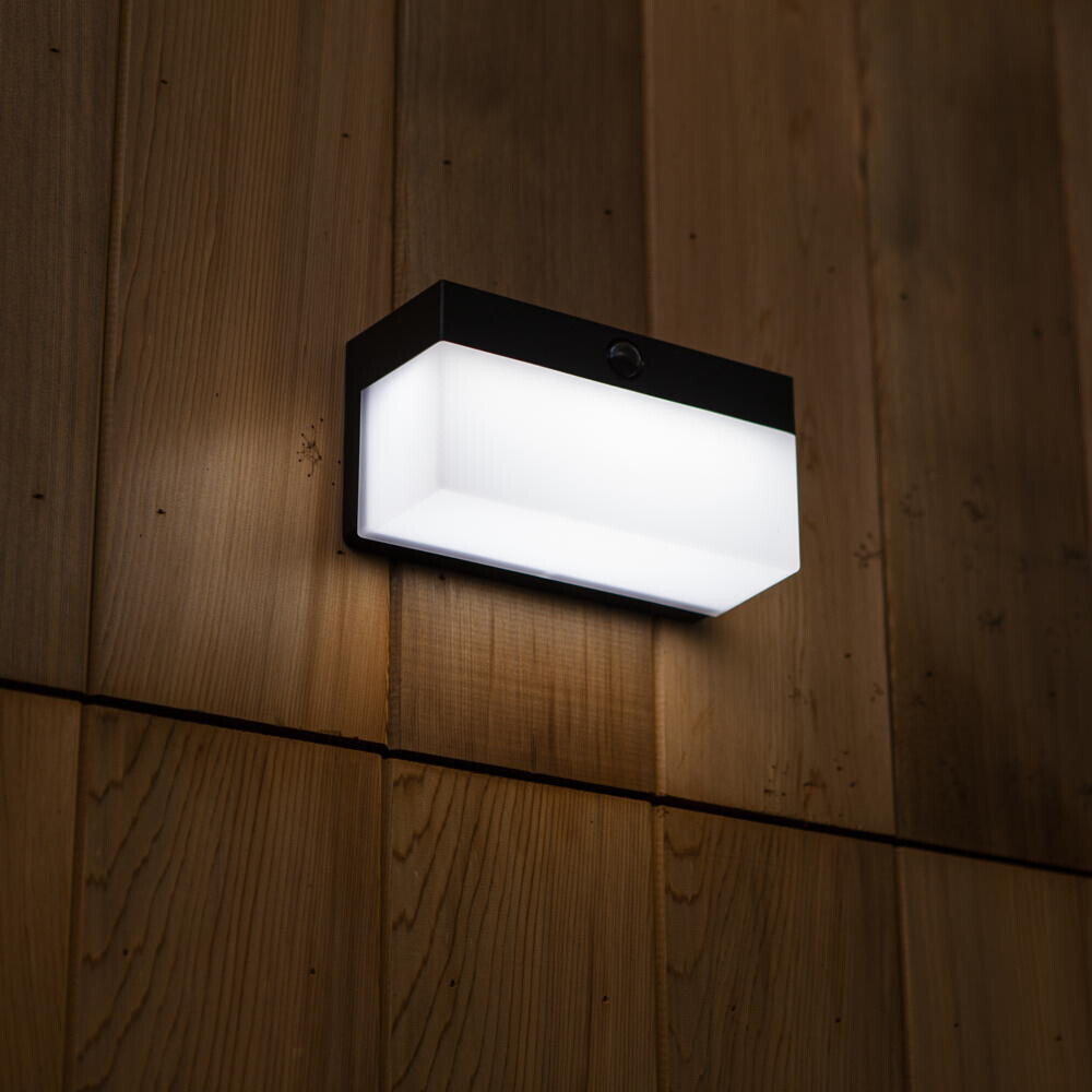 Lutec LED Solar Wandleuchte Fran Schwarz-matt 9,7W 800lm IP44 schwarz  (6941502330) ab 52,90 € | Preisvergleich bei