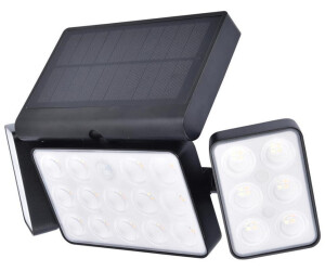 Lutec LED Solar (6935502330) schwarz Preisvergleich 84,55 3x 4,3W Wandleuchte | ab bei 1500lm Schwarz Tuda IP44 €